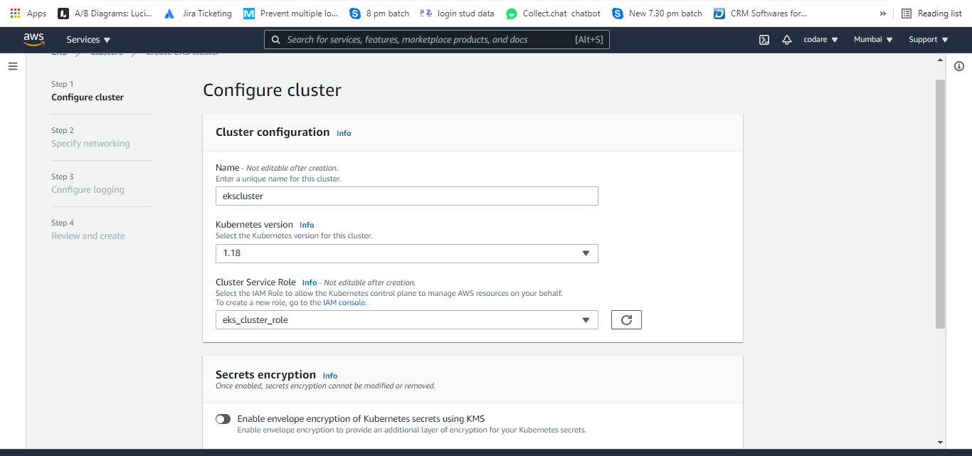 configure cluster